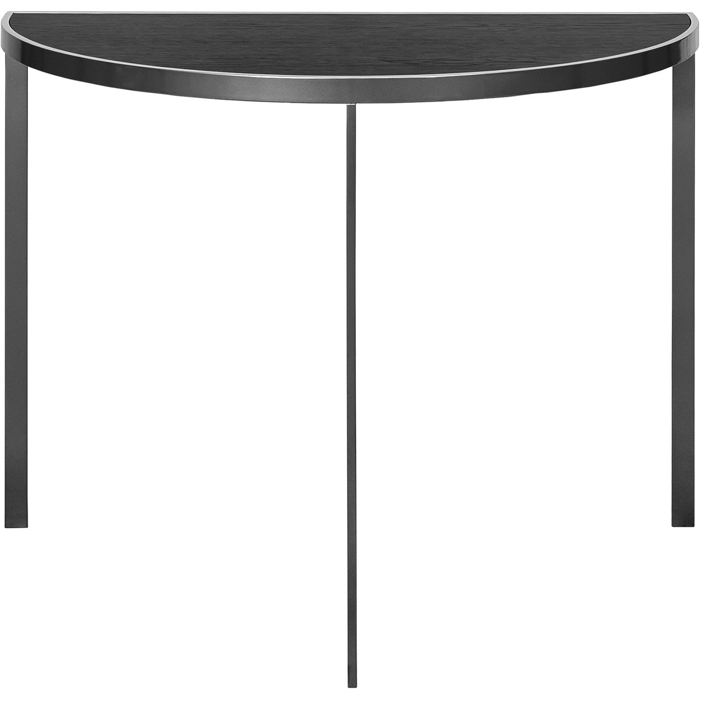 Square Console Table 93x46x70 cm, Silver Grey/Black Oak