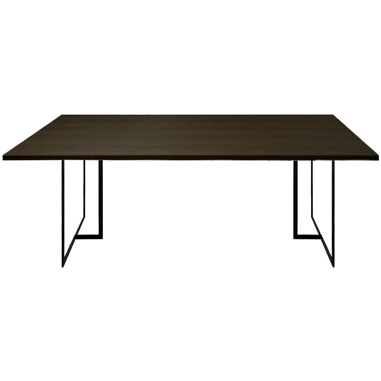 Square Dining Table 200x100x75,  Black Oak