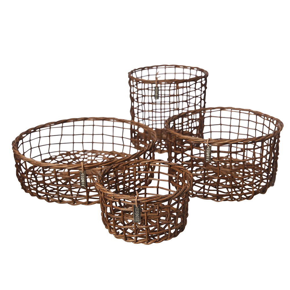 Baskets Bamboo 4-pack, Dark Brown