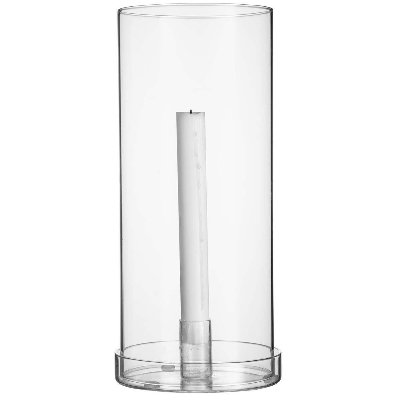 Candle Holder Glass Clear, 29 cm