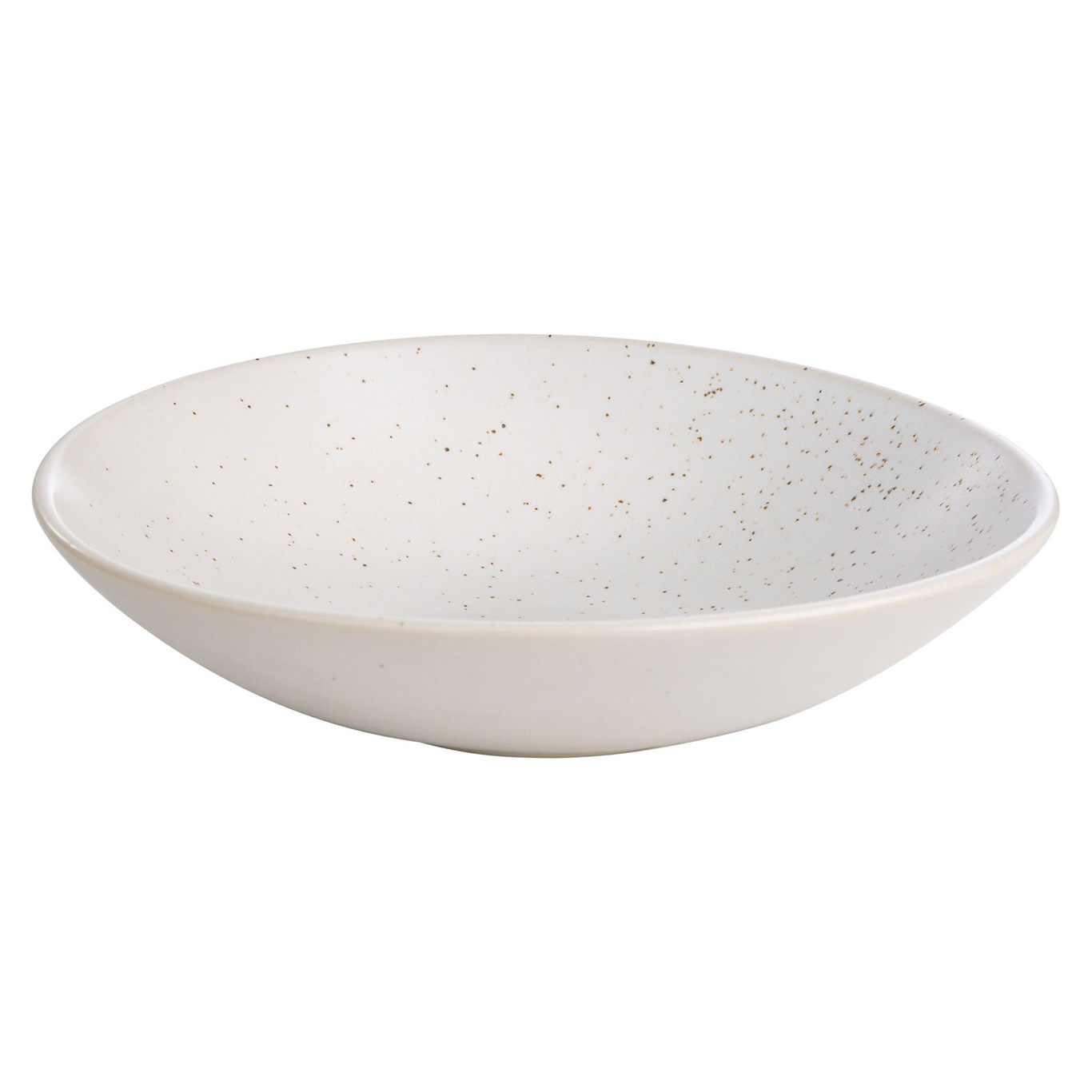 Deep Plate Stoneware, 22 cm White-spotted