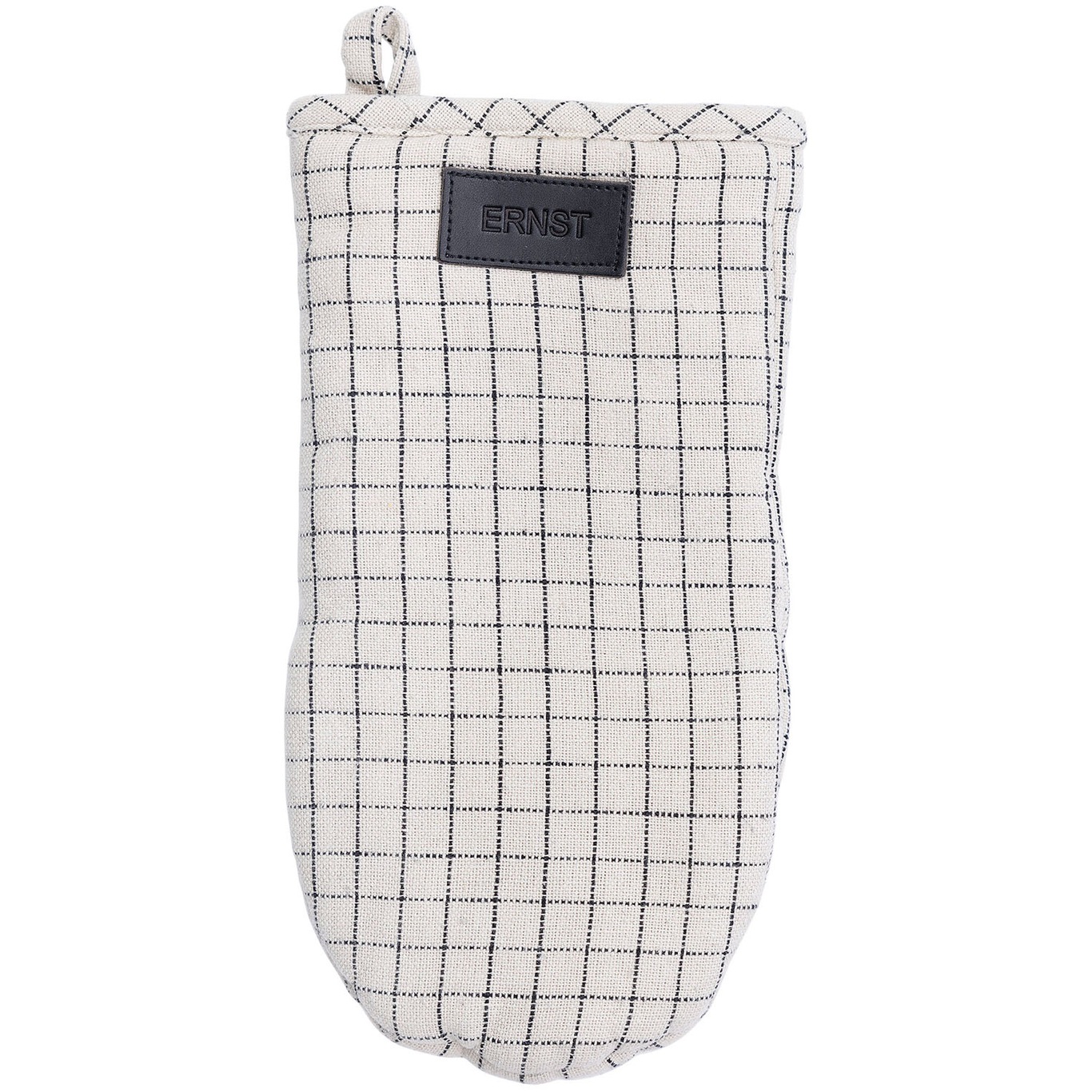 Oven Glove Checked, Natural/Black