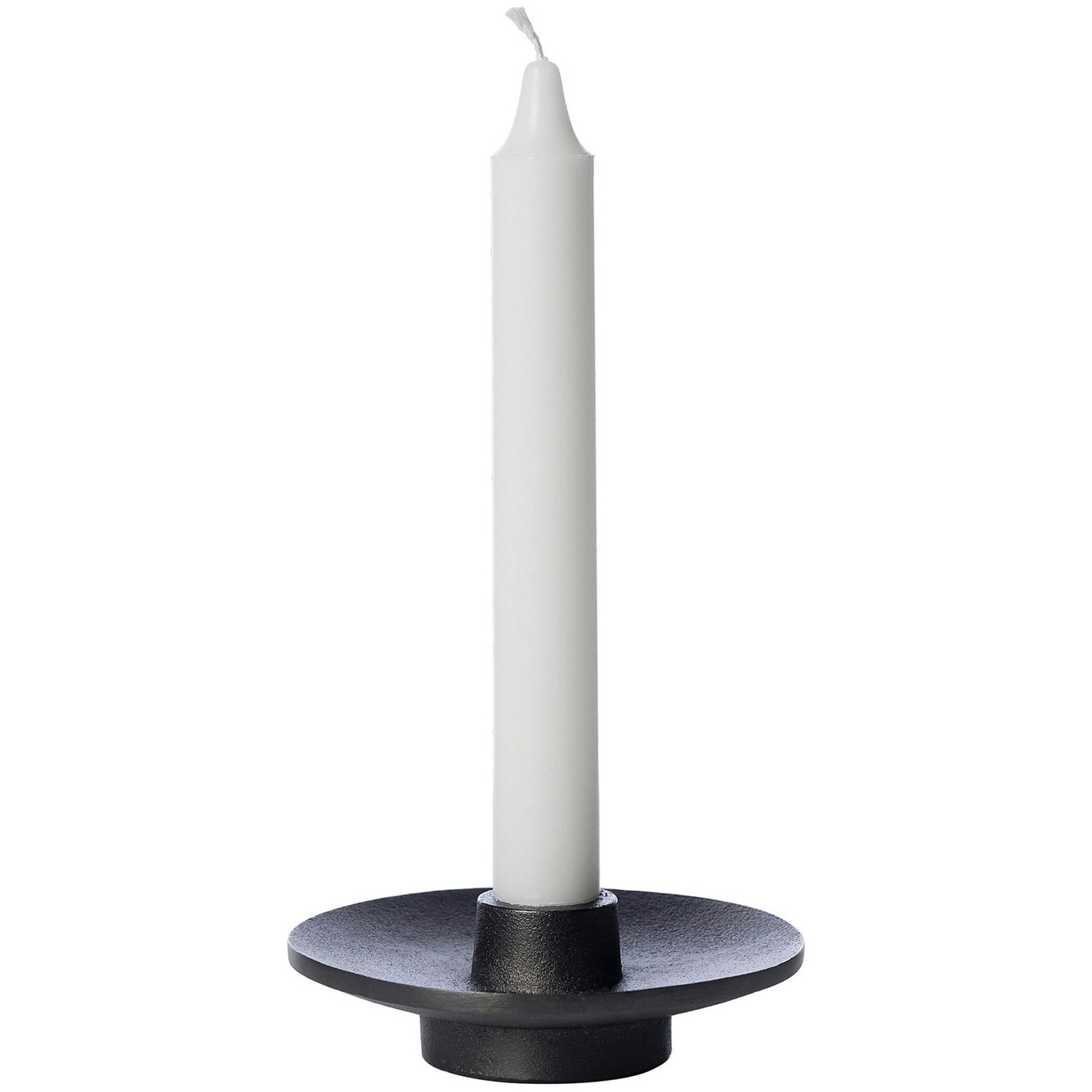 Candle Holder Blackened Aluminium, Ø12 cm
