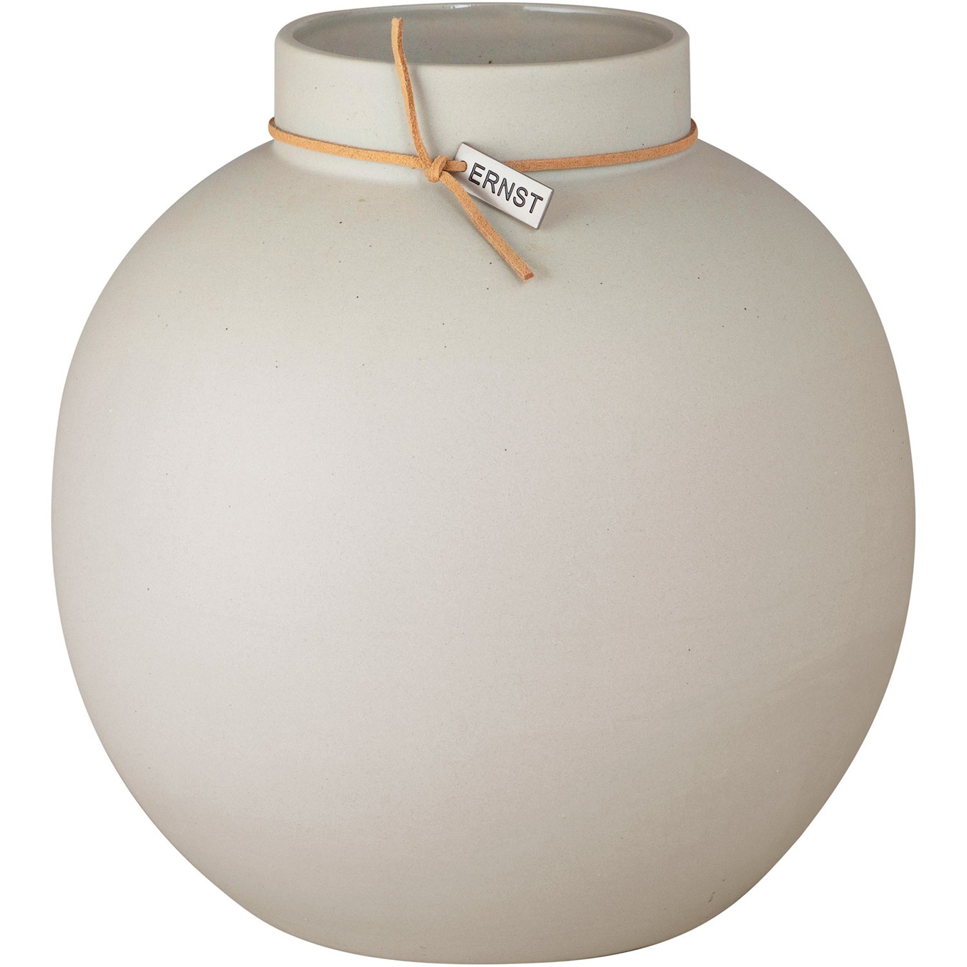 Vase Stoneware Round D21 H22, Beige