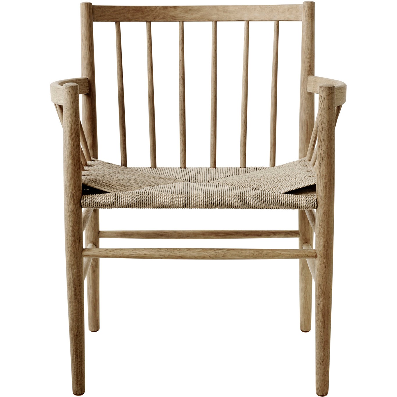 J81 Armchair, Lacquered Oak / Seat Natural