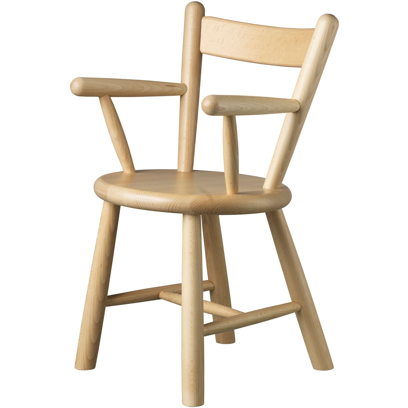 P9 Children'S Chair, Lacquered Beech / Nature