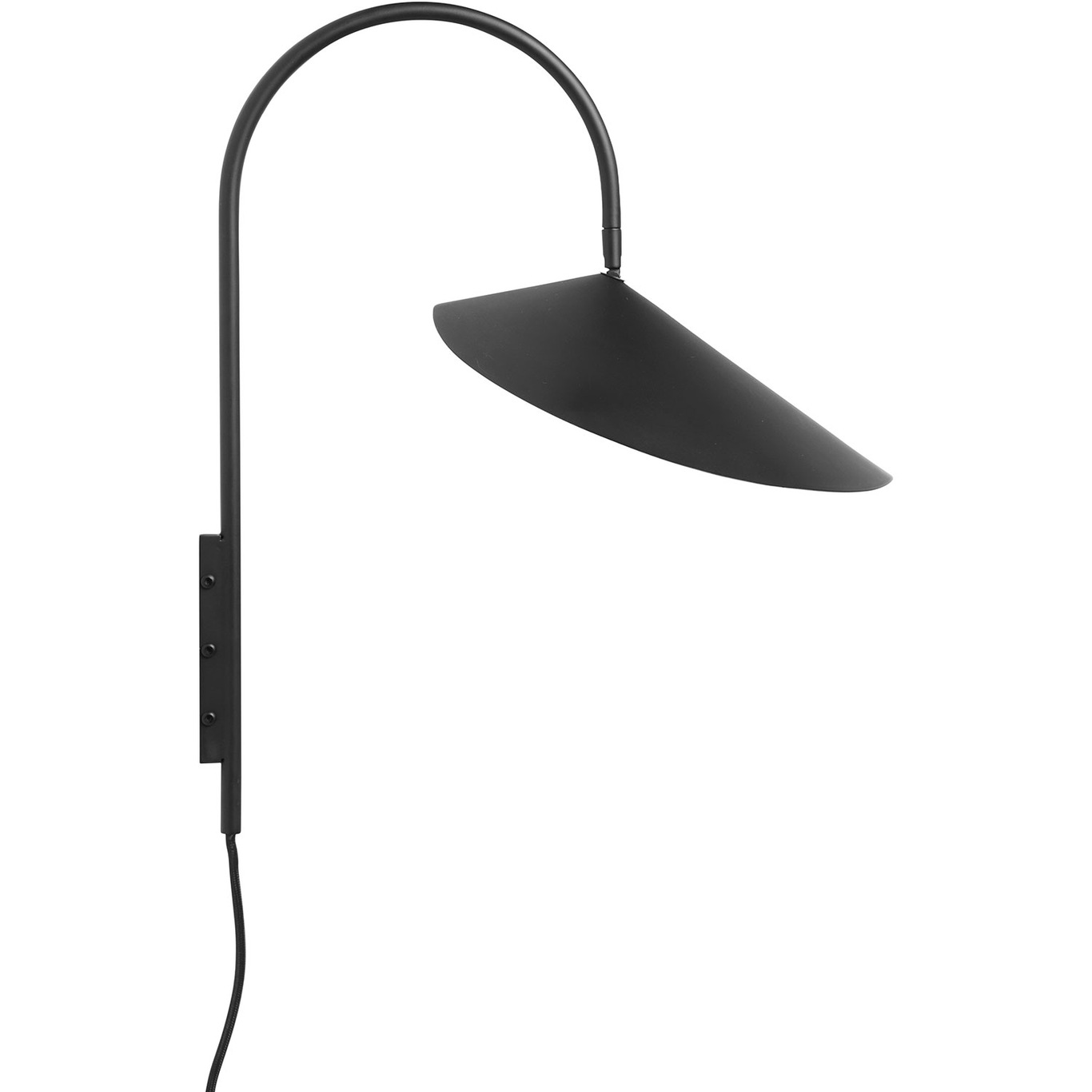 Arum Swivel Wall Lamp, Black