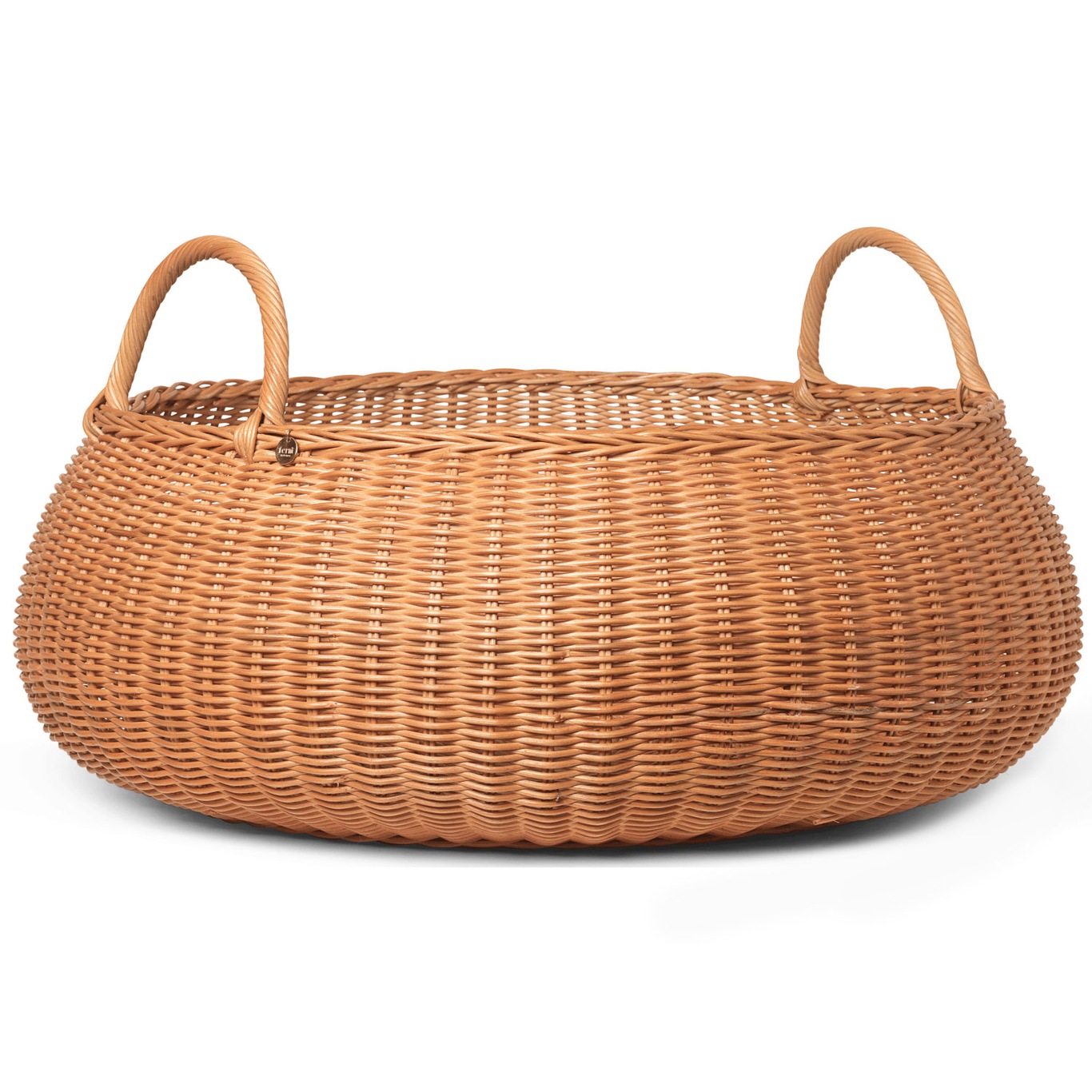 Braided Basket Low Ø60 cm, Rattan