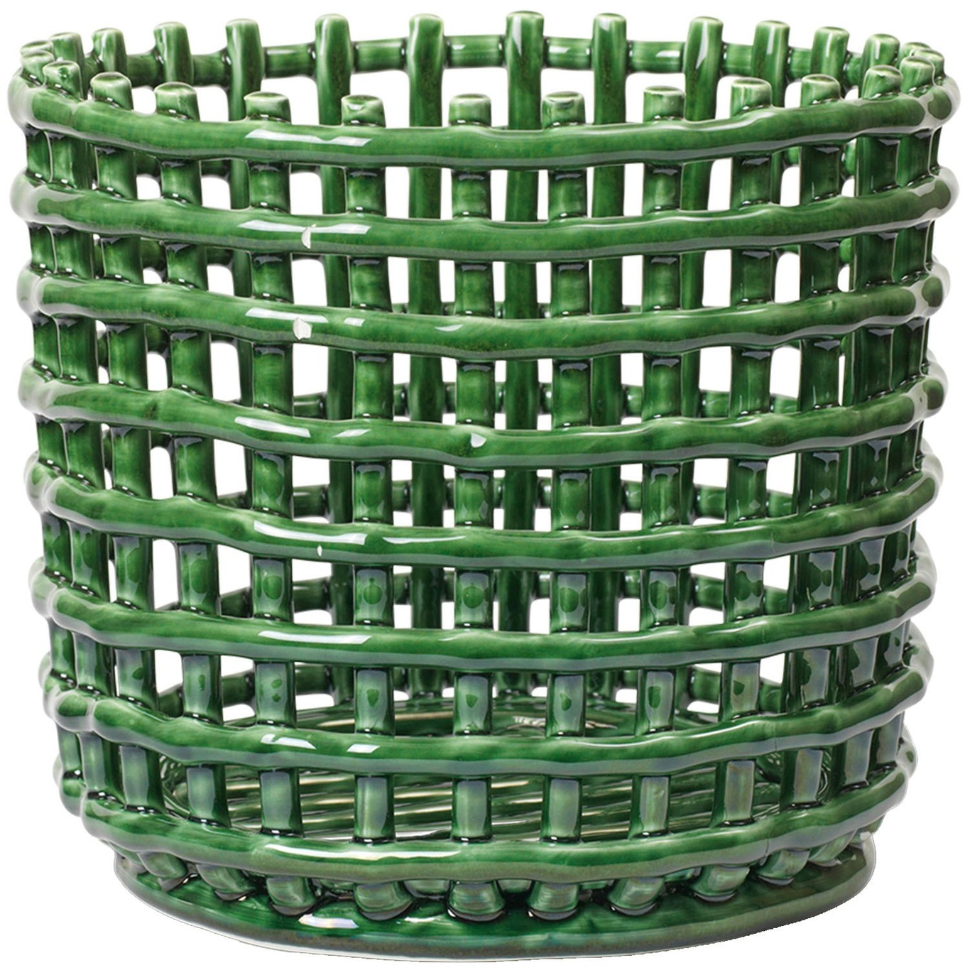 Basket Cashmere 21 cm, Emerald Green