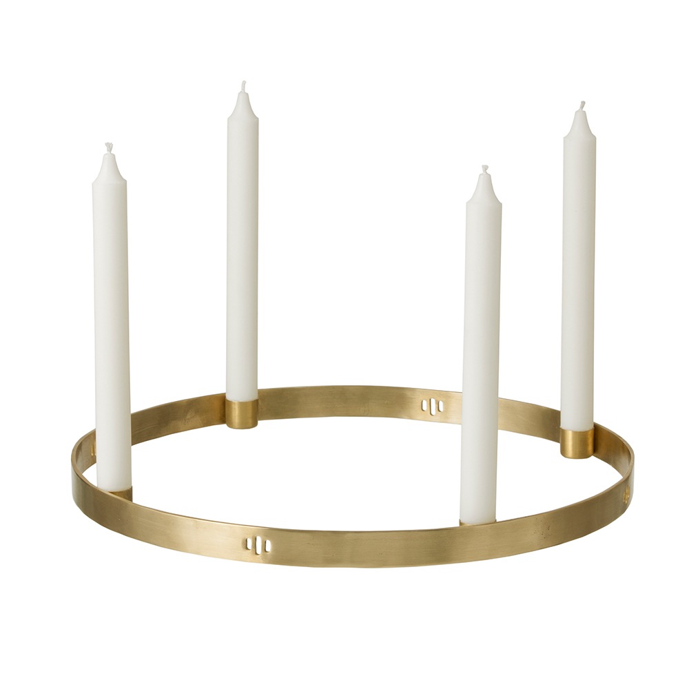 Circle Candle Holder Brass, Large
