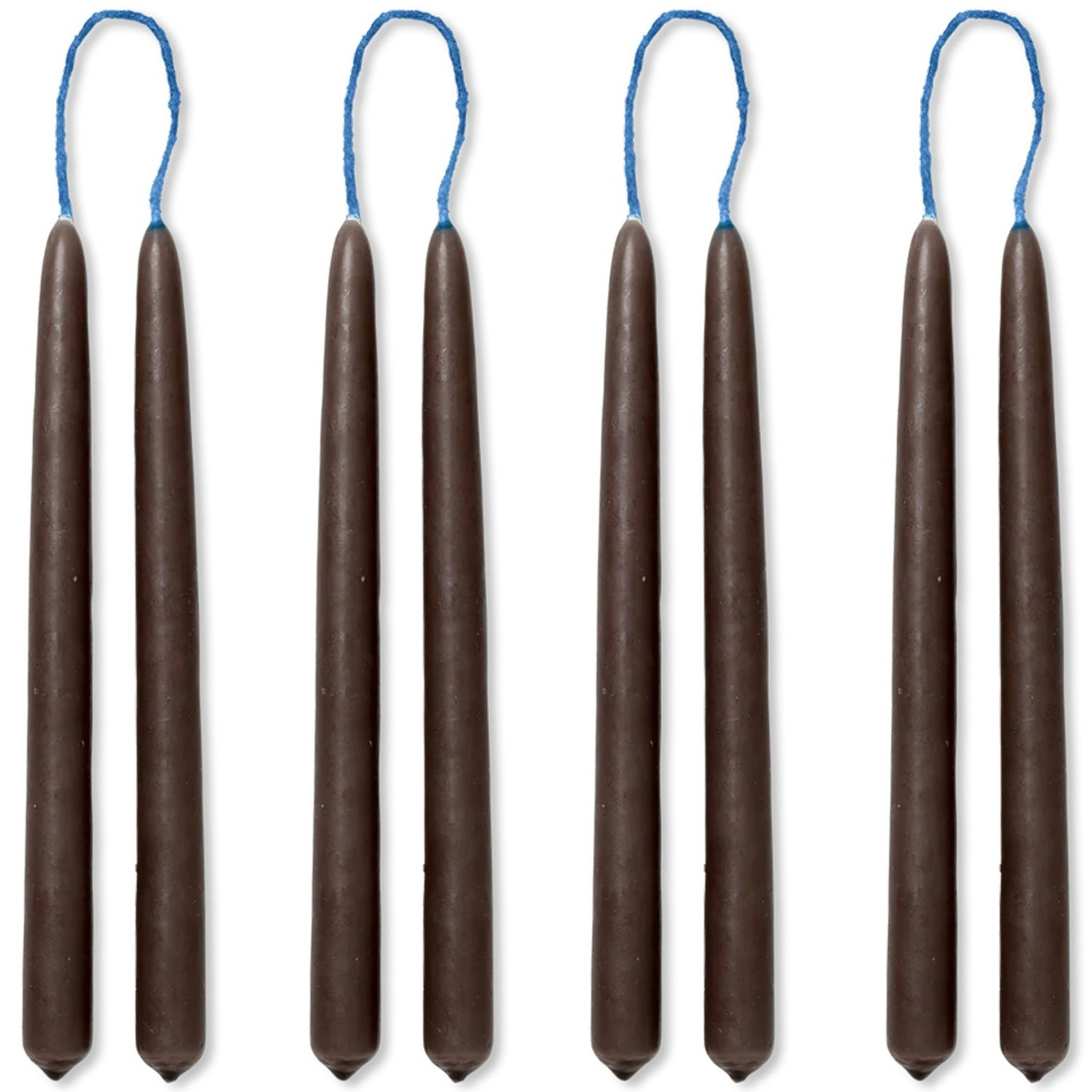Dipped Candles 15 cm 8-pack, Brown