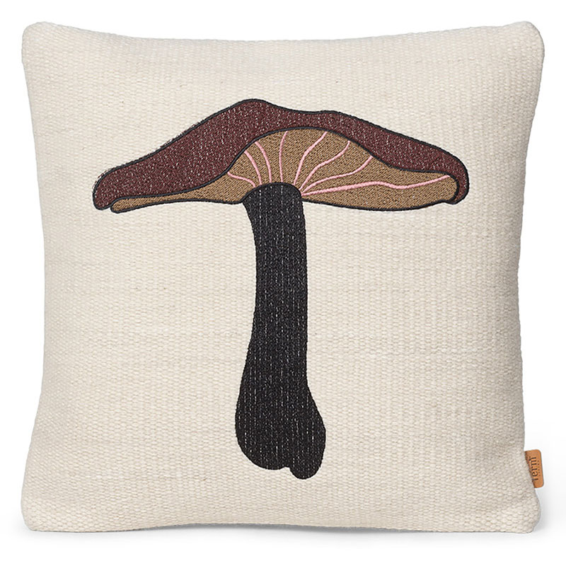 Forest Scatter Cushion Embroidered 40X40 cm, Lactarius