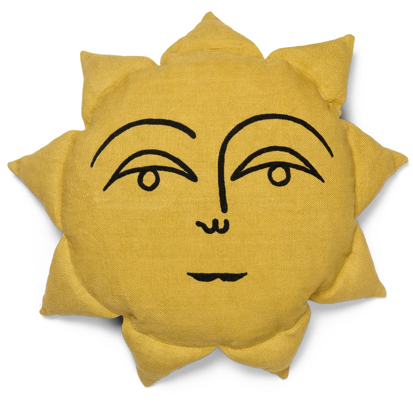 Sun Scatter Cushion Linen Ø35 cm, Yellow