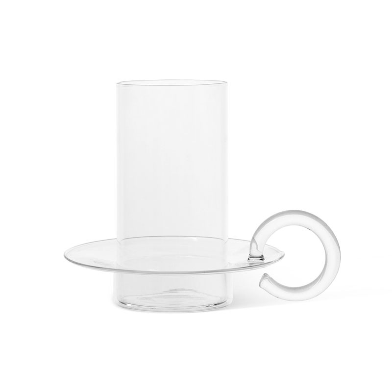 Luce Candle Holder 14x14,5 cm, Clear