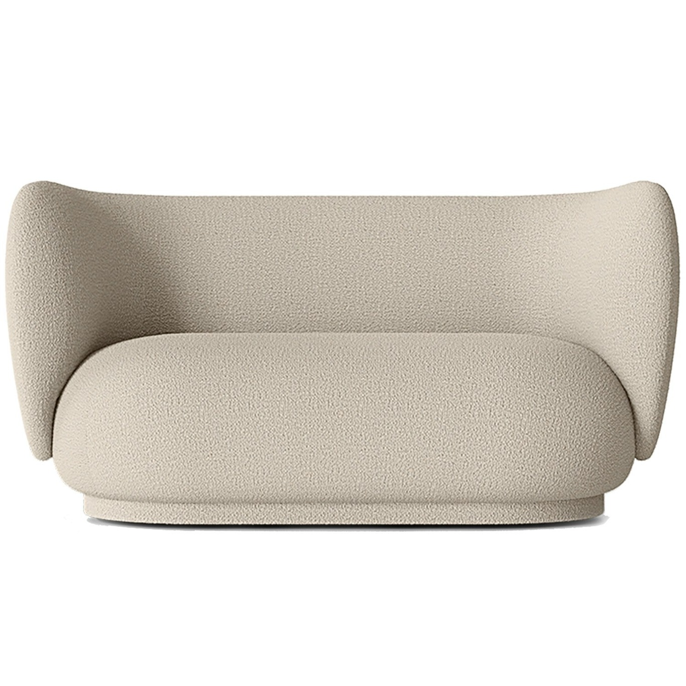 Rico Wool Boucle 2-Seater Sofa, Natural