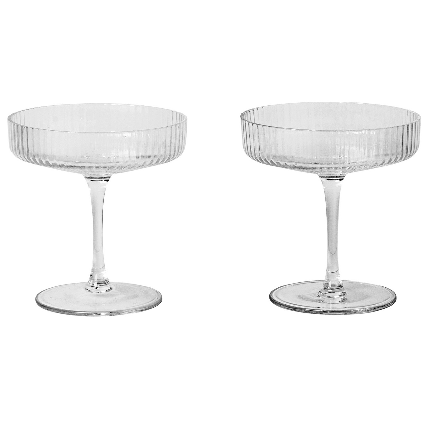 Ripple Champagne Saucer 2-Pack, Ready