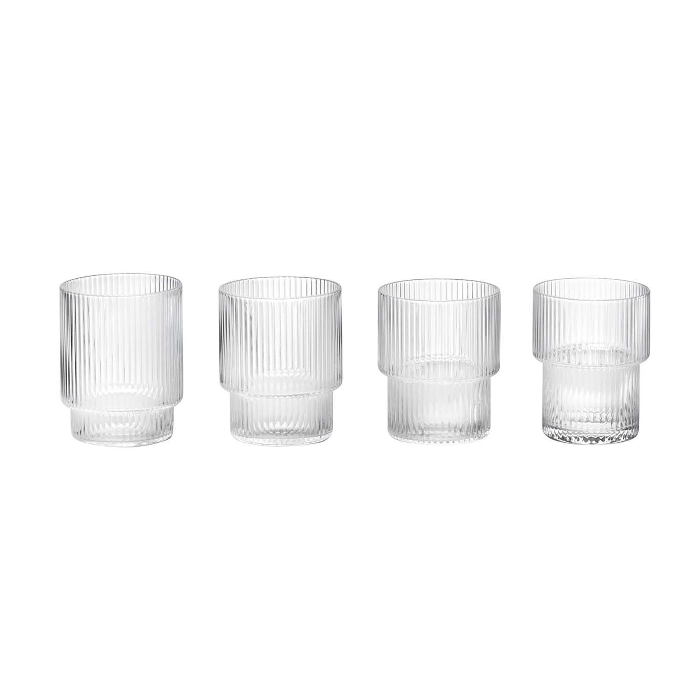 Ripple Glass 20 cl 4-Pack, Clear