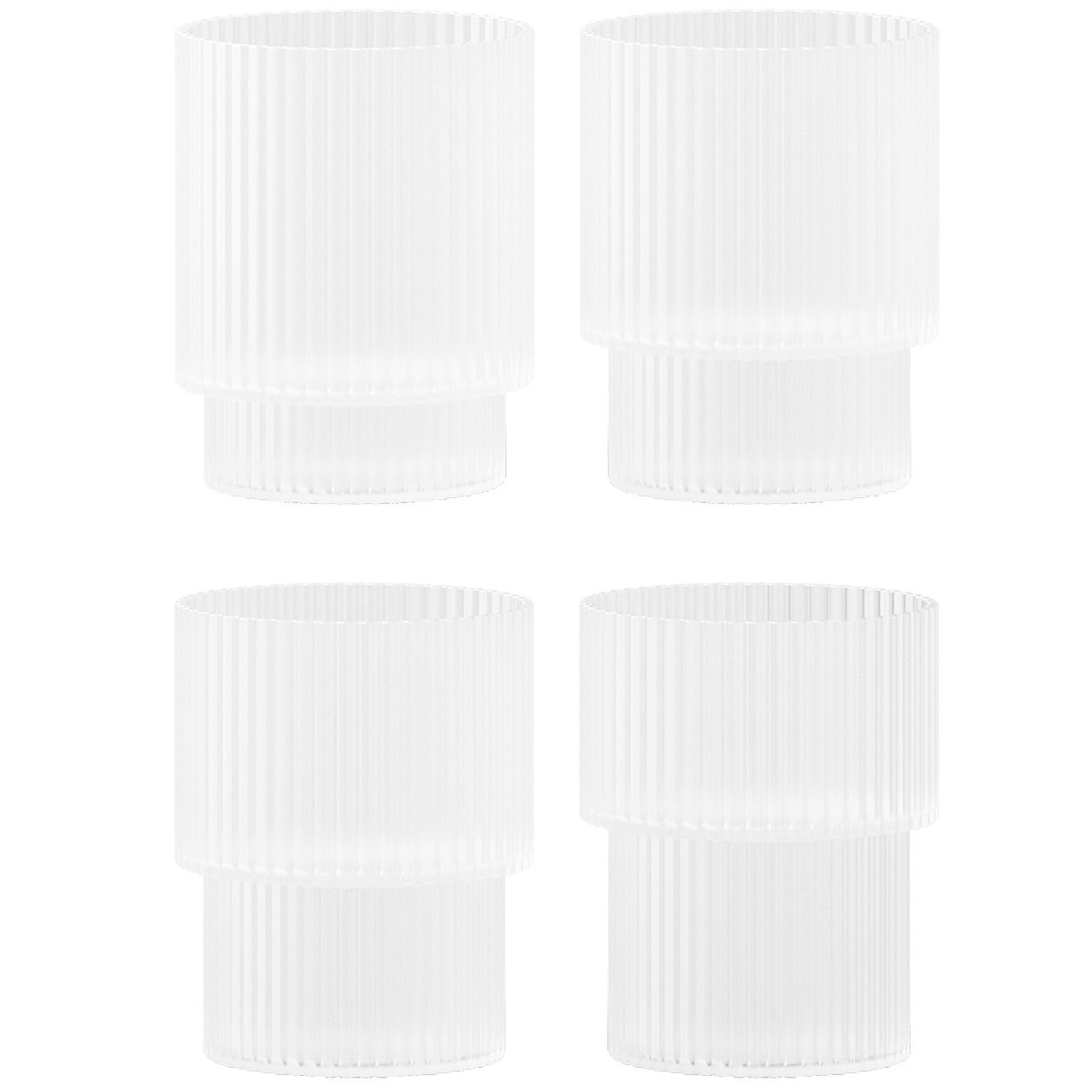 Ripple Glass 4-pack 20 cl, Frosted