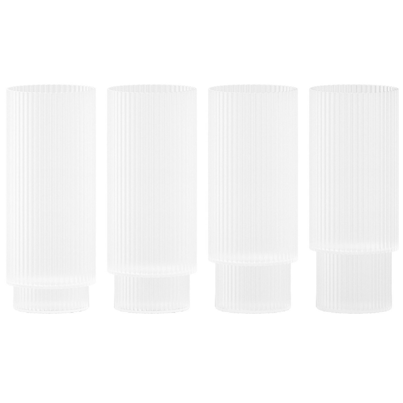Ripple Longdrink Glass 4-pack, Frosted