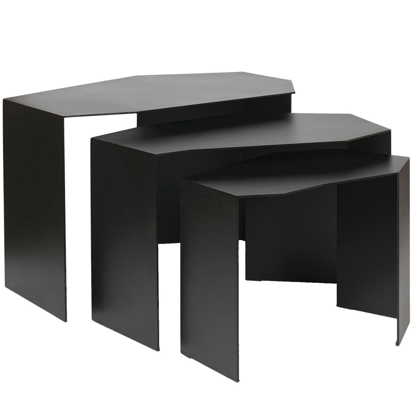 Shard Cluster Coffee Table 3 Pieces, Black