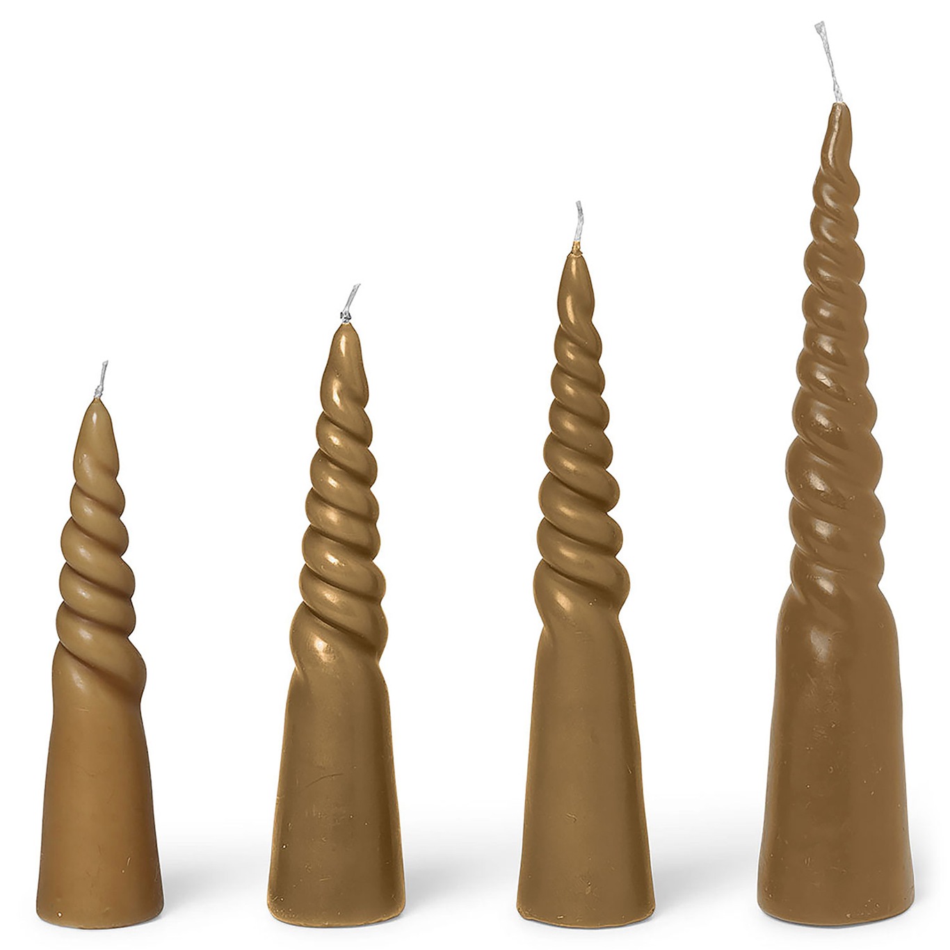 Twisted Candles 4-pack, Straw