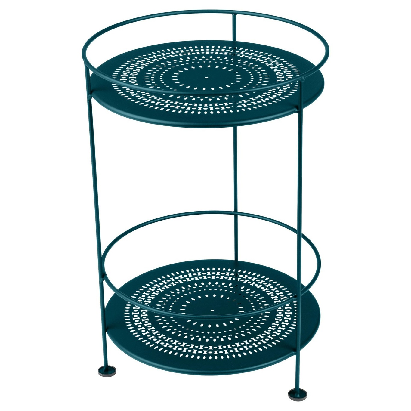 Guinguette Perforated Side Table Ø40 cm, Acapulco Blue