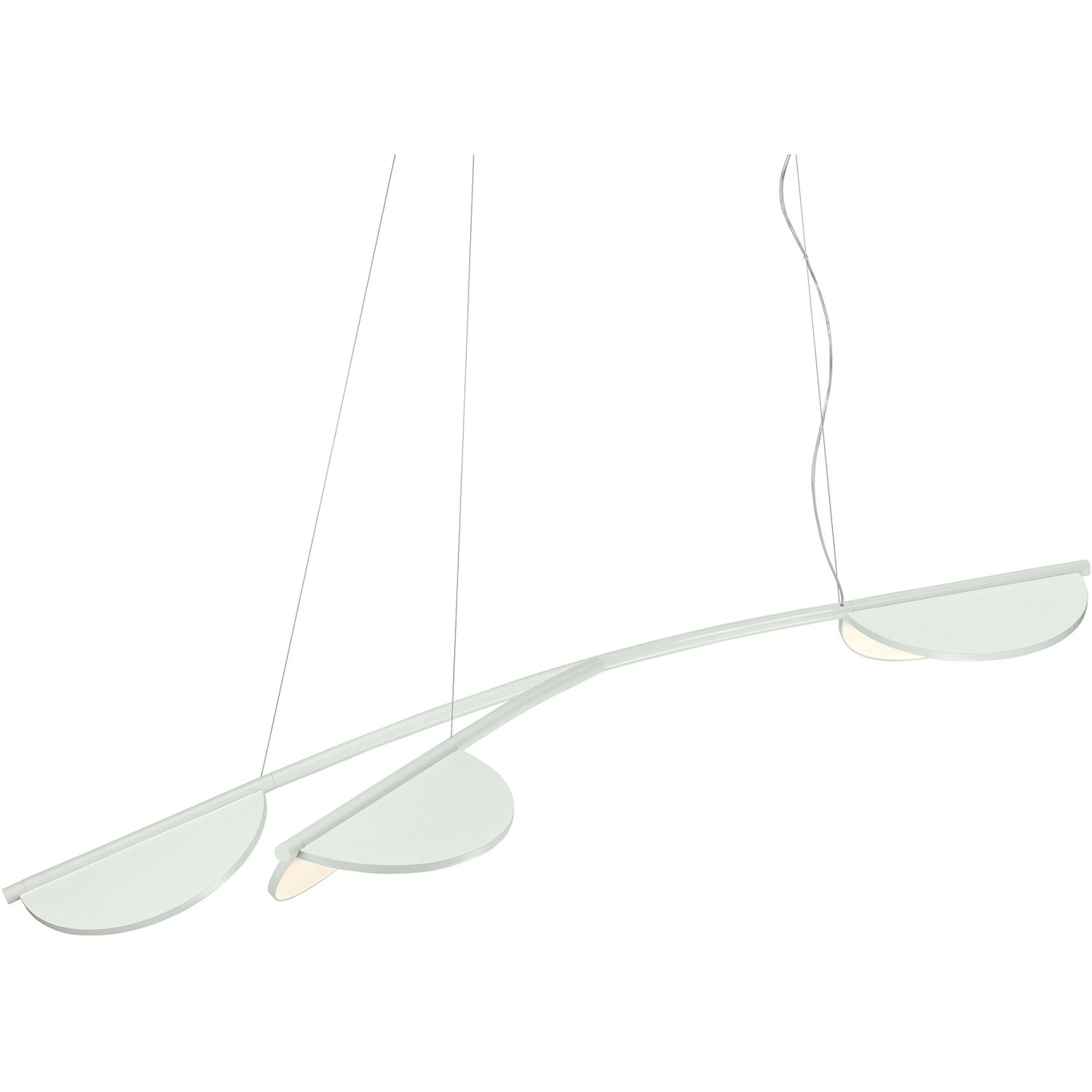 Almendra Organic Y Short S3 Pendant, Off-white