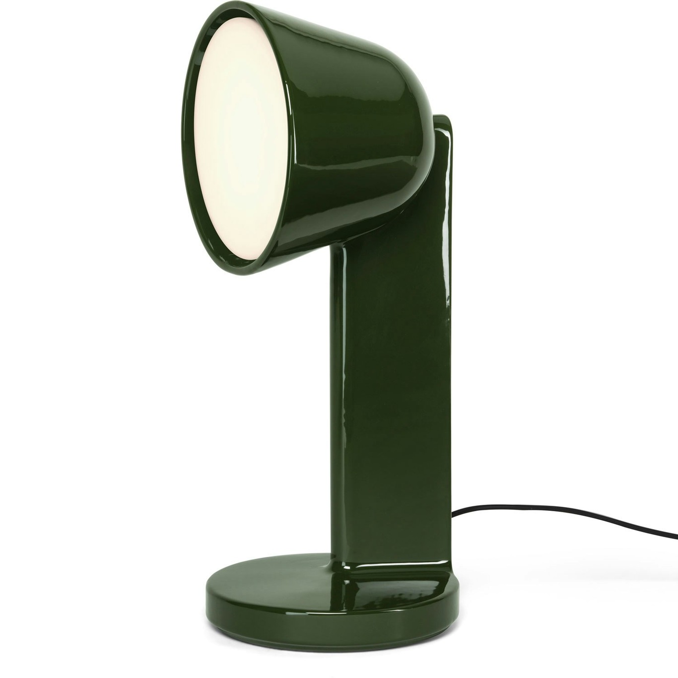 Céramique Side Table Lamp, Moss Green