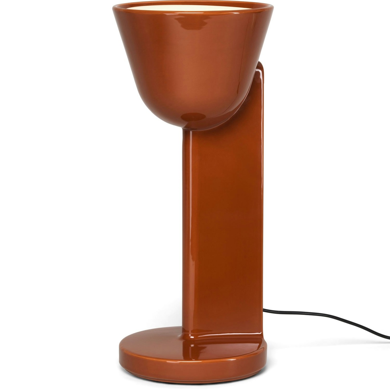 Céramique Up Table Lamp, Rust Red