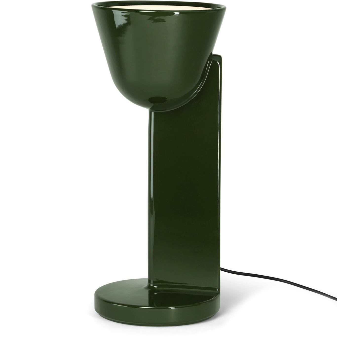 Céramique Up Table Lamp, Moss Green