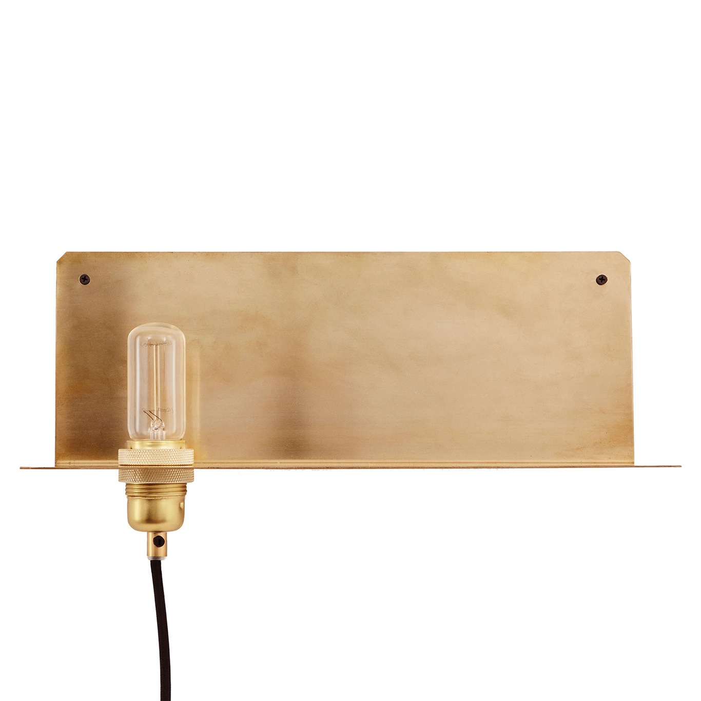 90° Wall Lamp With Shelf, Brass