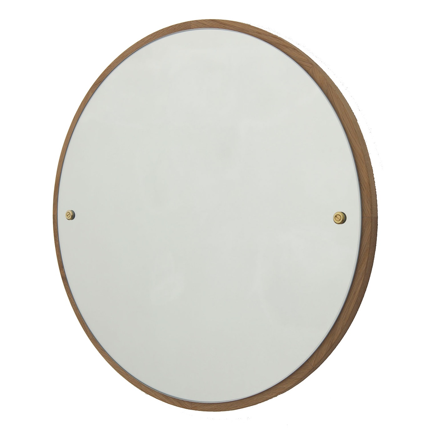 Circle Mirror L, Oak/Brass