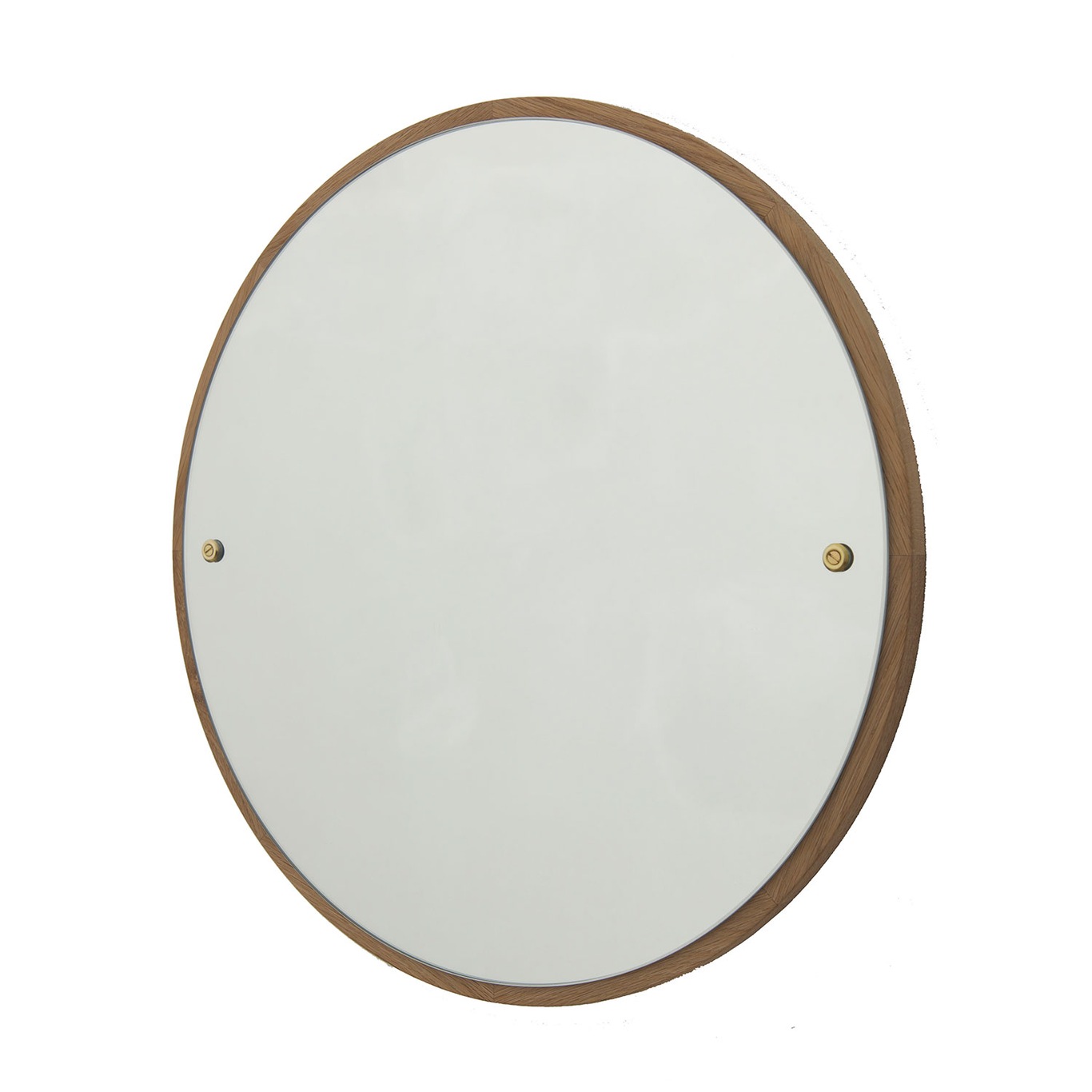 Circle Mirror M, Oak/Brass