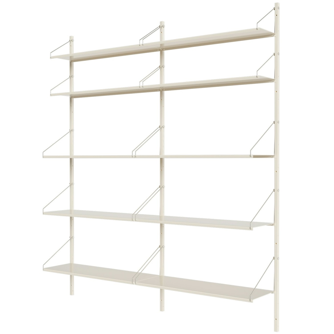 Library Shelf Double 160x1852 cm, Warm White