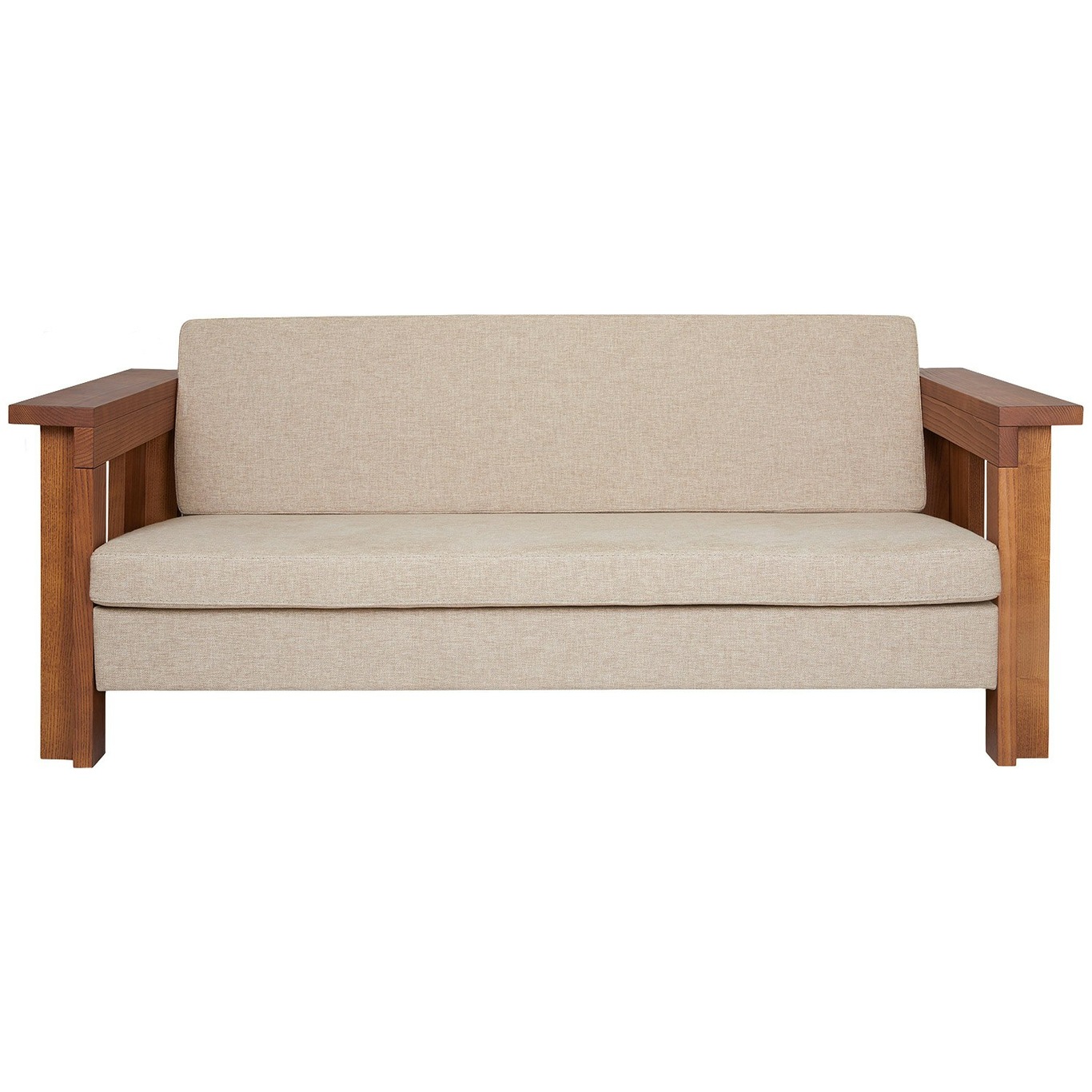 Symmetry 2-Seater Sofa, Oat / Oiled Ash