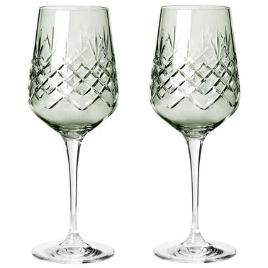 Crispy Madame White Wine Glass 35 cl 2-pack, Emerald