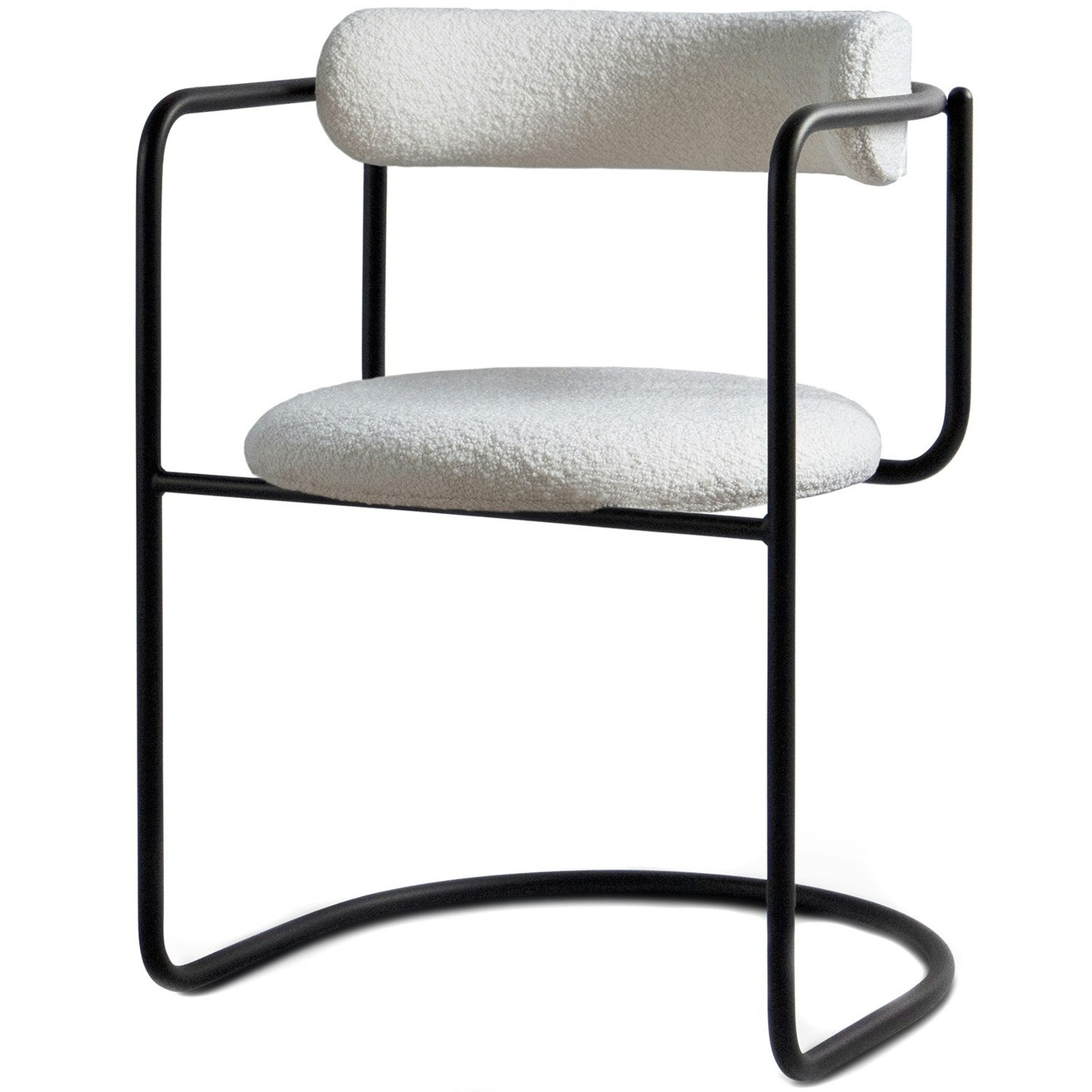 FF Cantilever Chair, Ivory Karakorum / Black