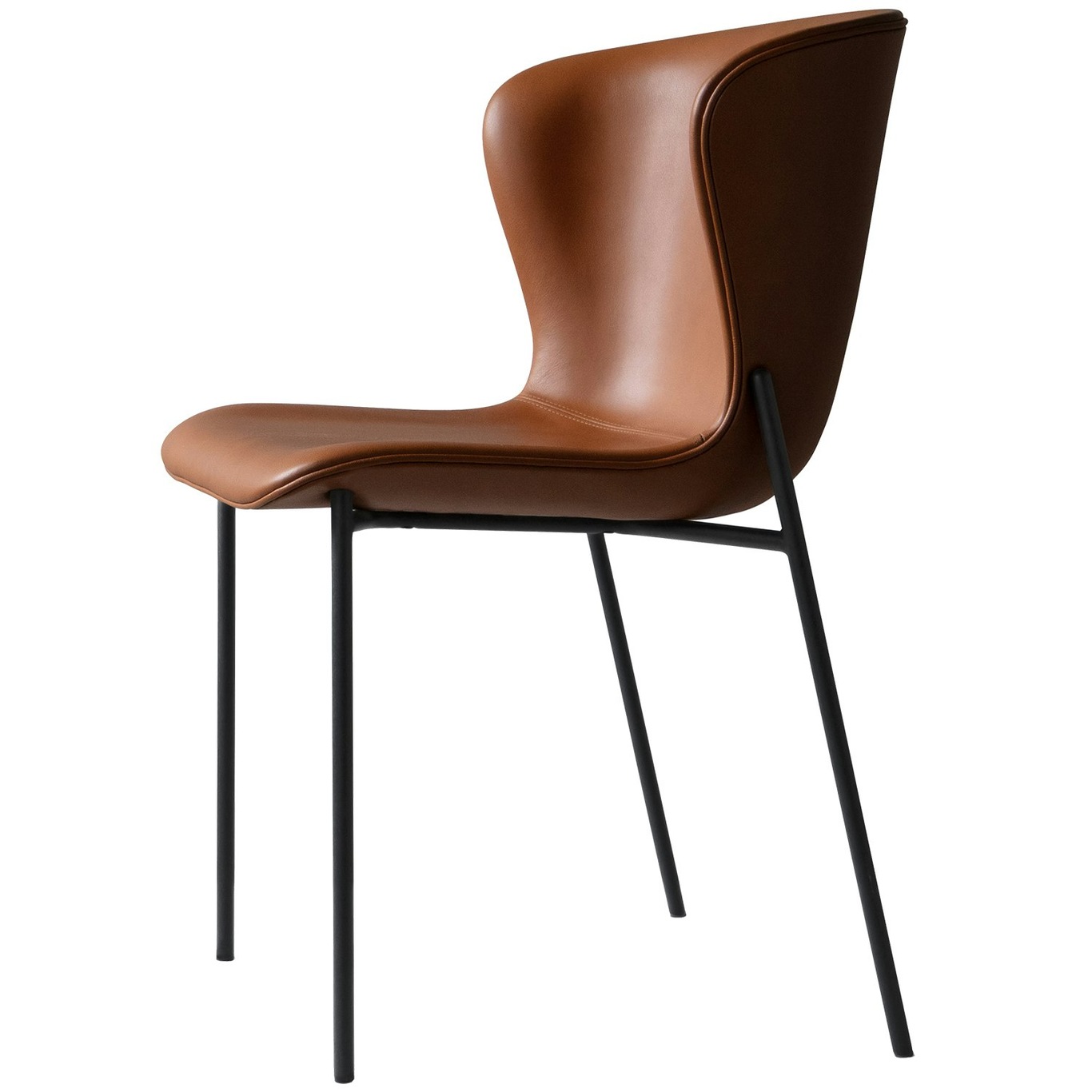 Pipe Chair, Cognac Leather / Black Steel