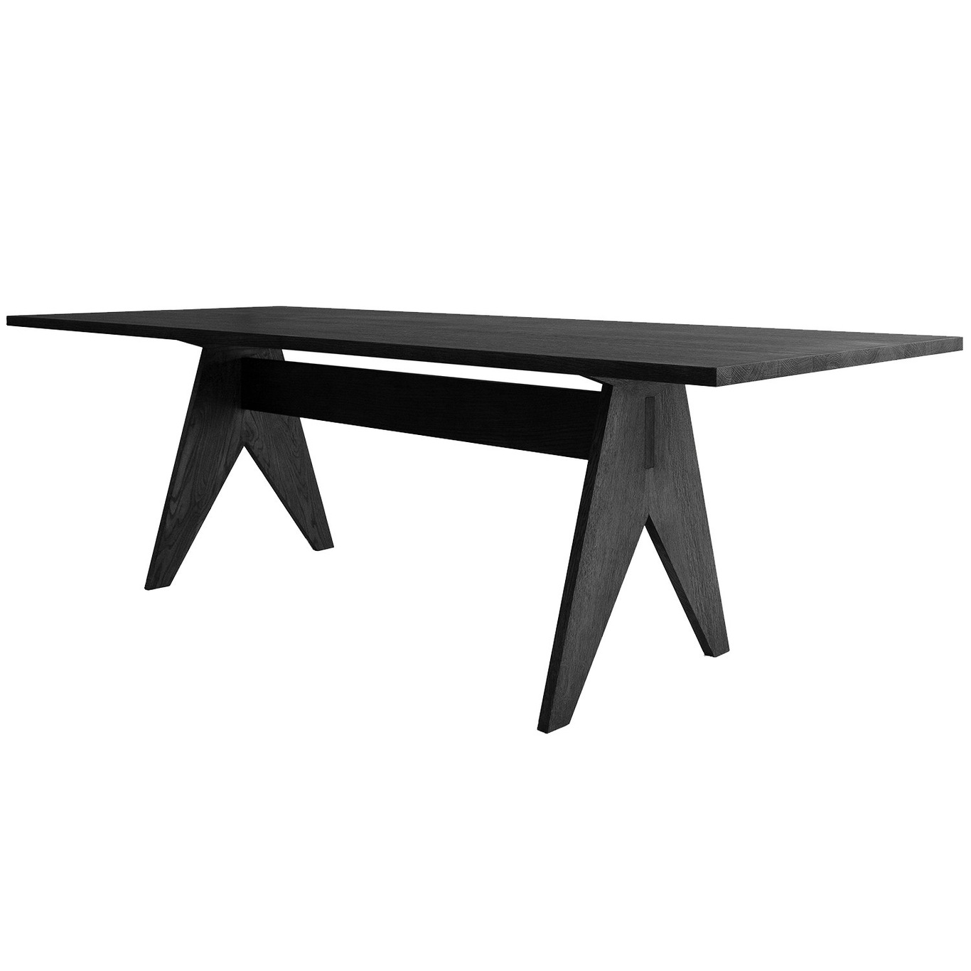 Pose Dining Table 90x200 cm, Black Oak
