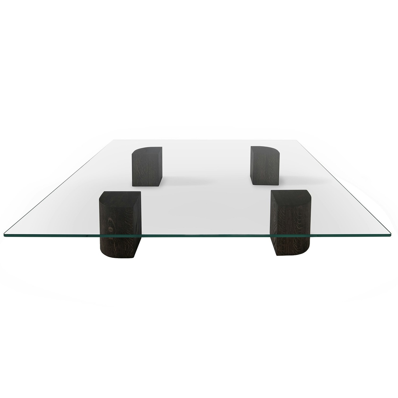 Quarter Lounge Table Smoked Oak, 120x120 cm