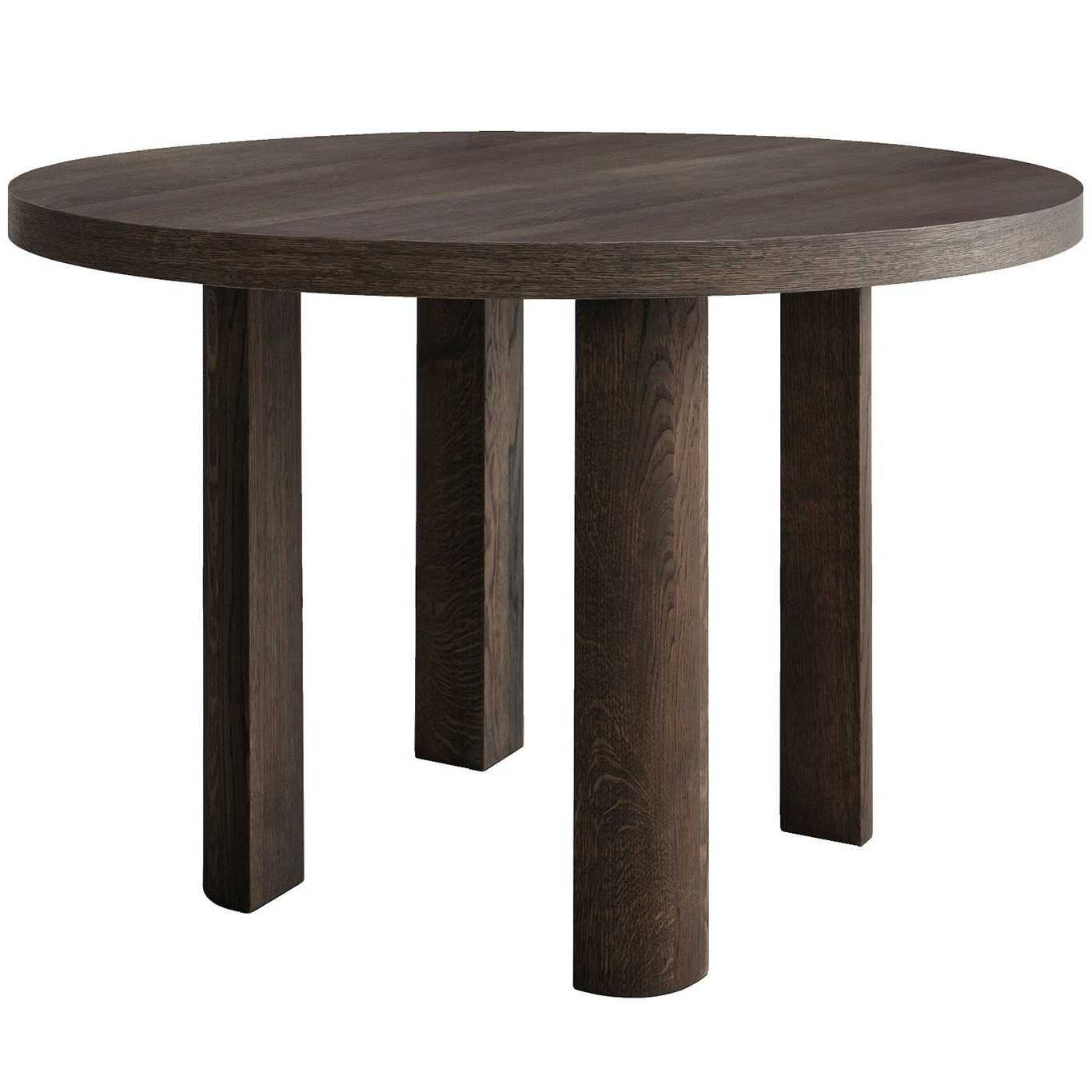 Quarter Dining Table Ø120 cm, Smoked Oak