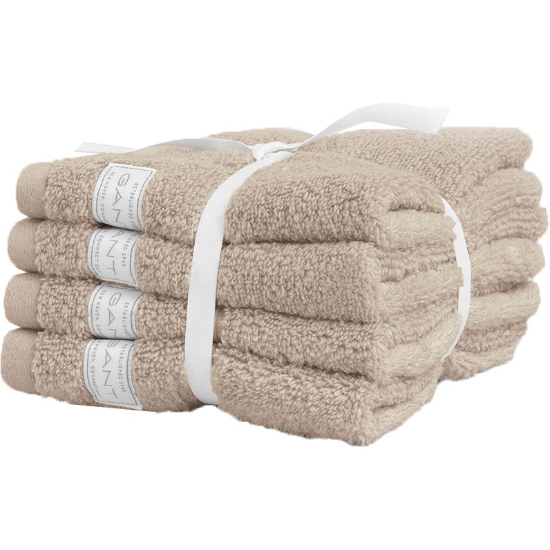 Premium Towels 30x30 cm 4-pack, Silver Sand