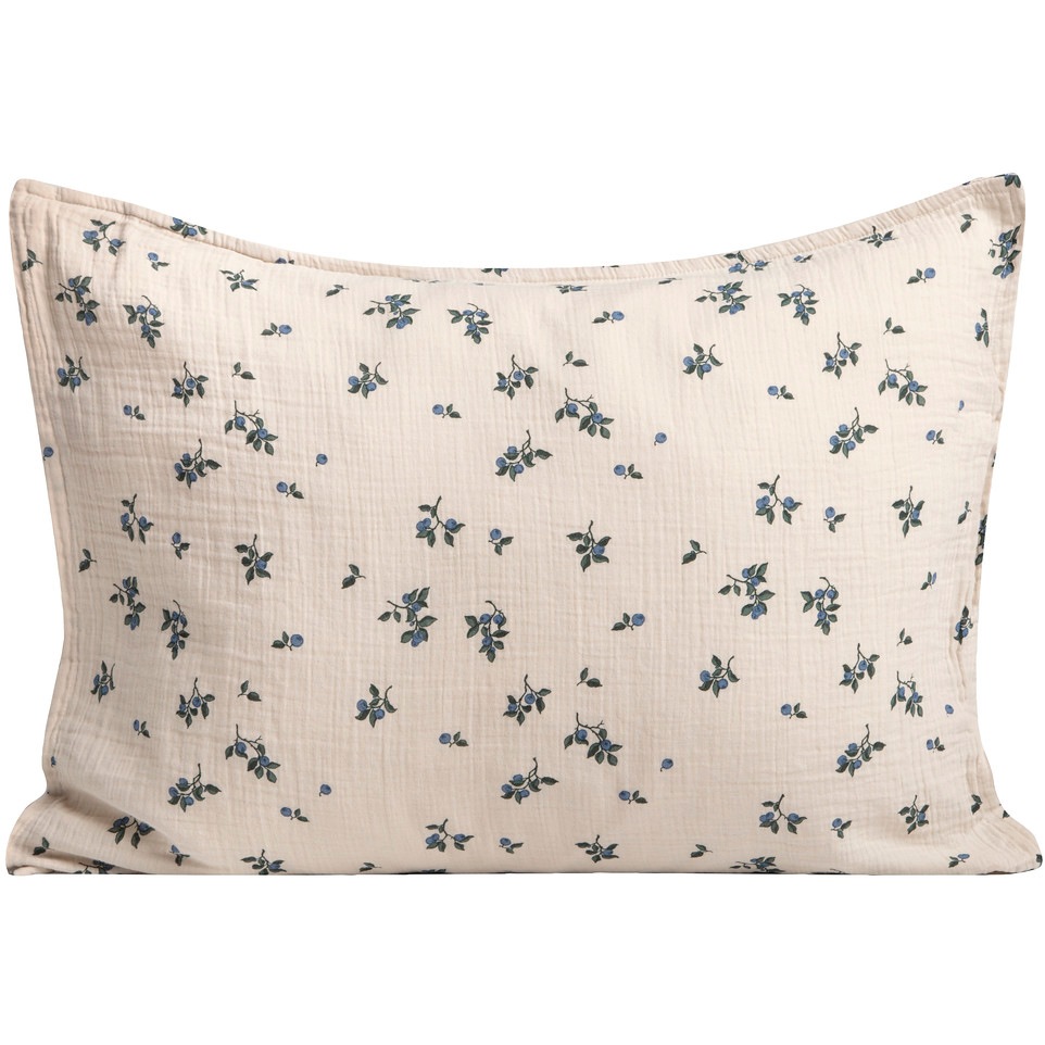 Blueberry Muslin Pillowcase, 50x60 cm - Garbo & Friends @ 