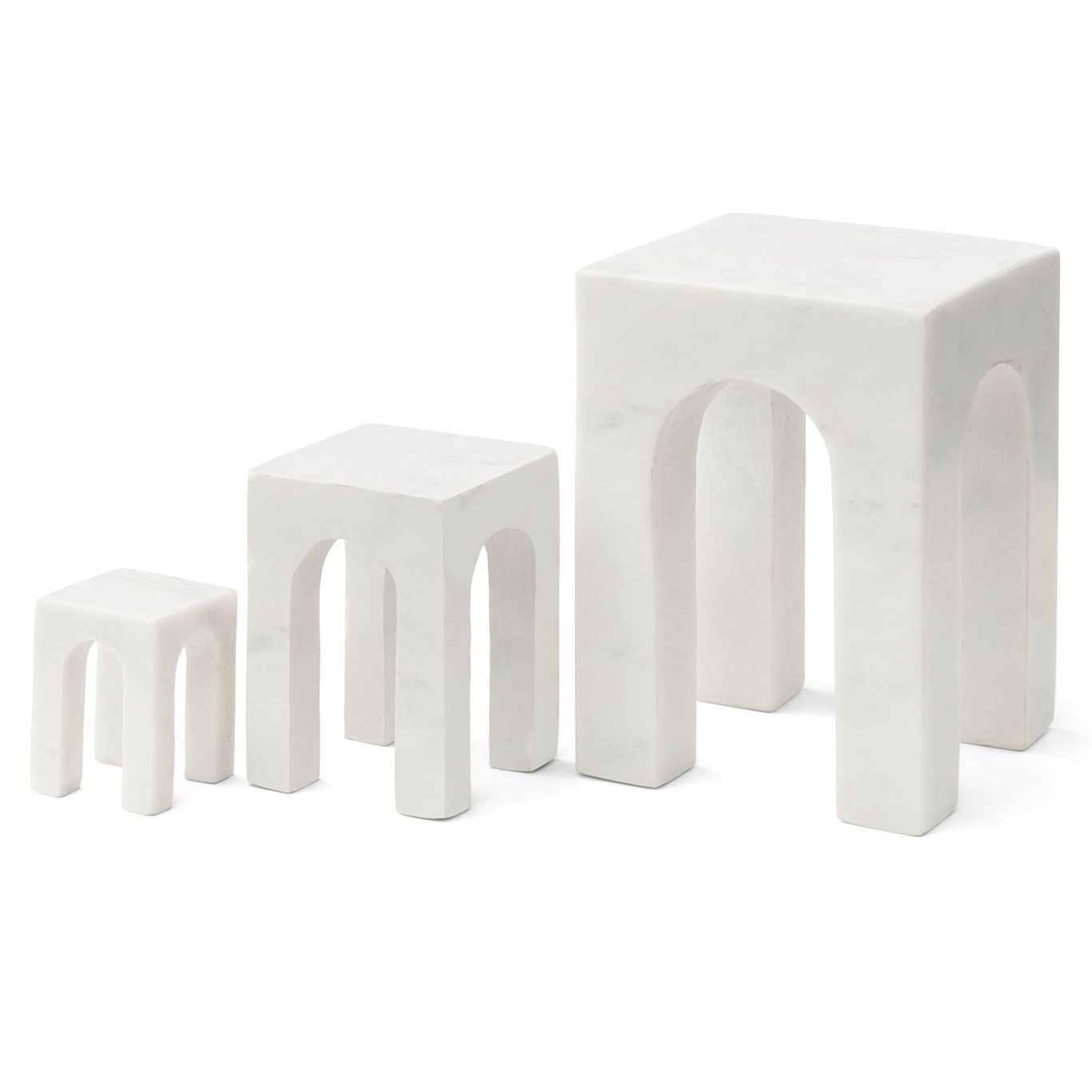 Arkis Bookend Bookend 3 Pieces, White