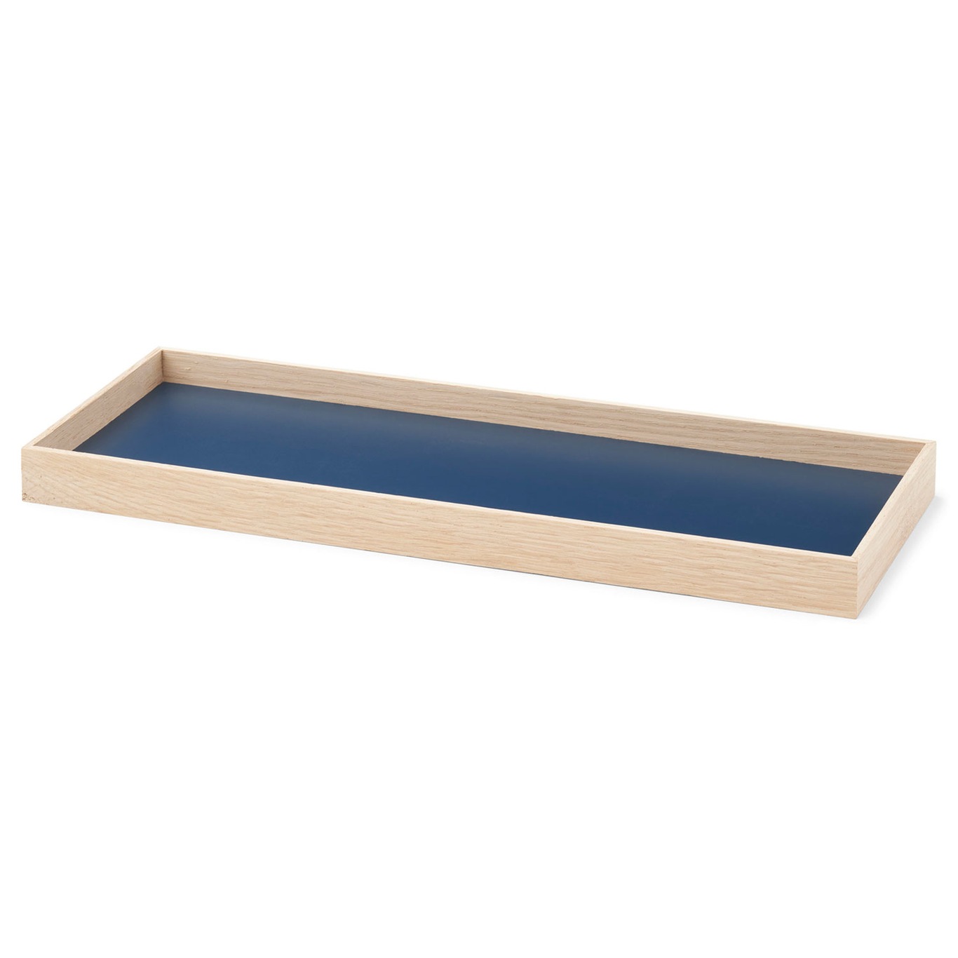 Frame Tray Oak / Blue Small 32.4 x 11.1 cm