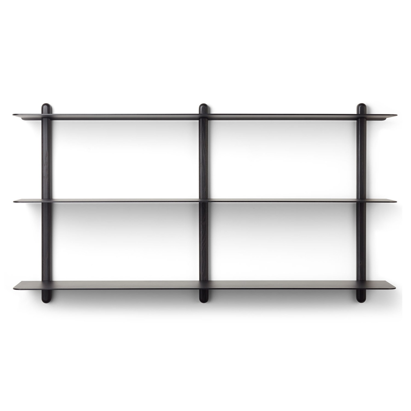 Nivo Wall Shelf Large D, Black Ash / Black