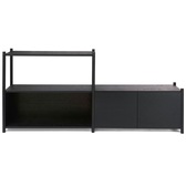 Tamburin Shoe Rack 100cm Black Stained Oak / Black - Essem Design @