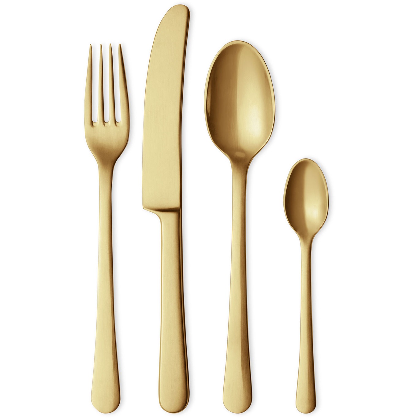 Copenhagen Cutlery Set 4 Pieces Matte Gold
