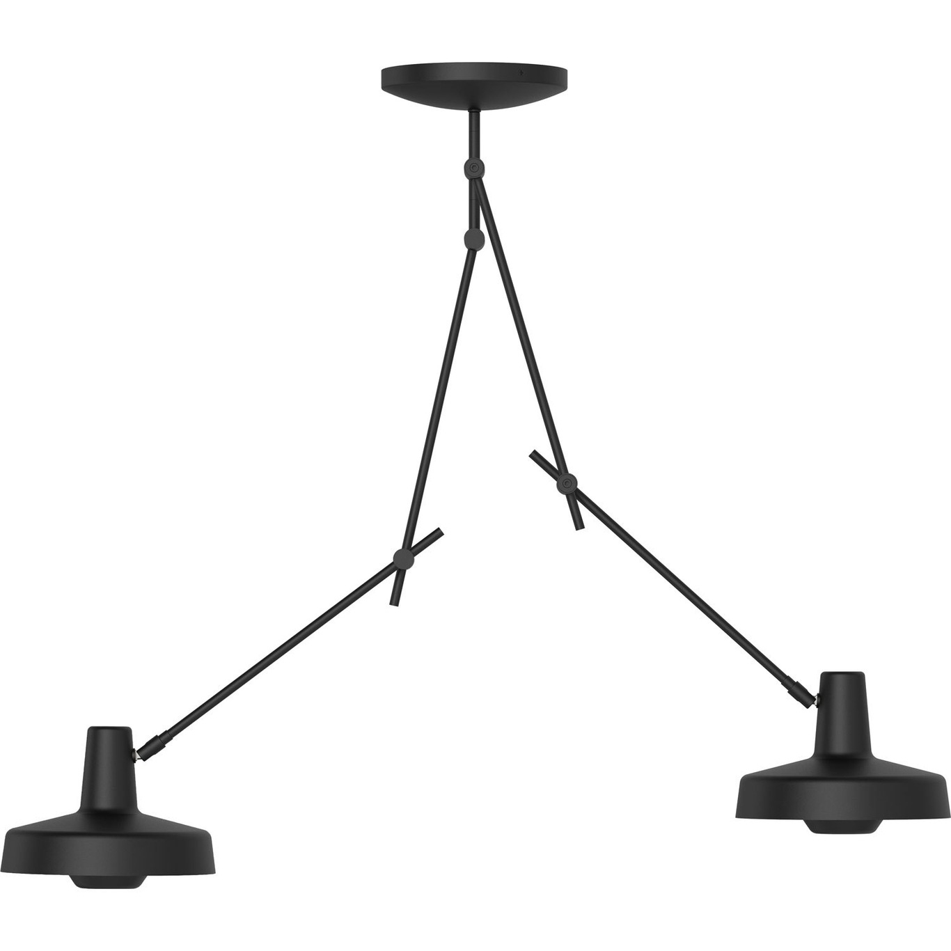 Arigato Ceiling Lamp Double, Black
