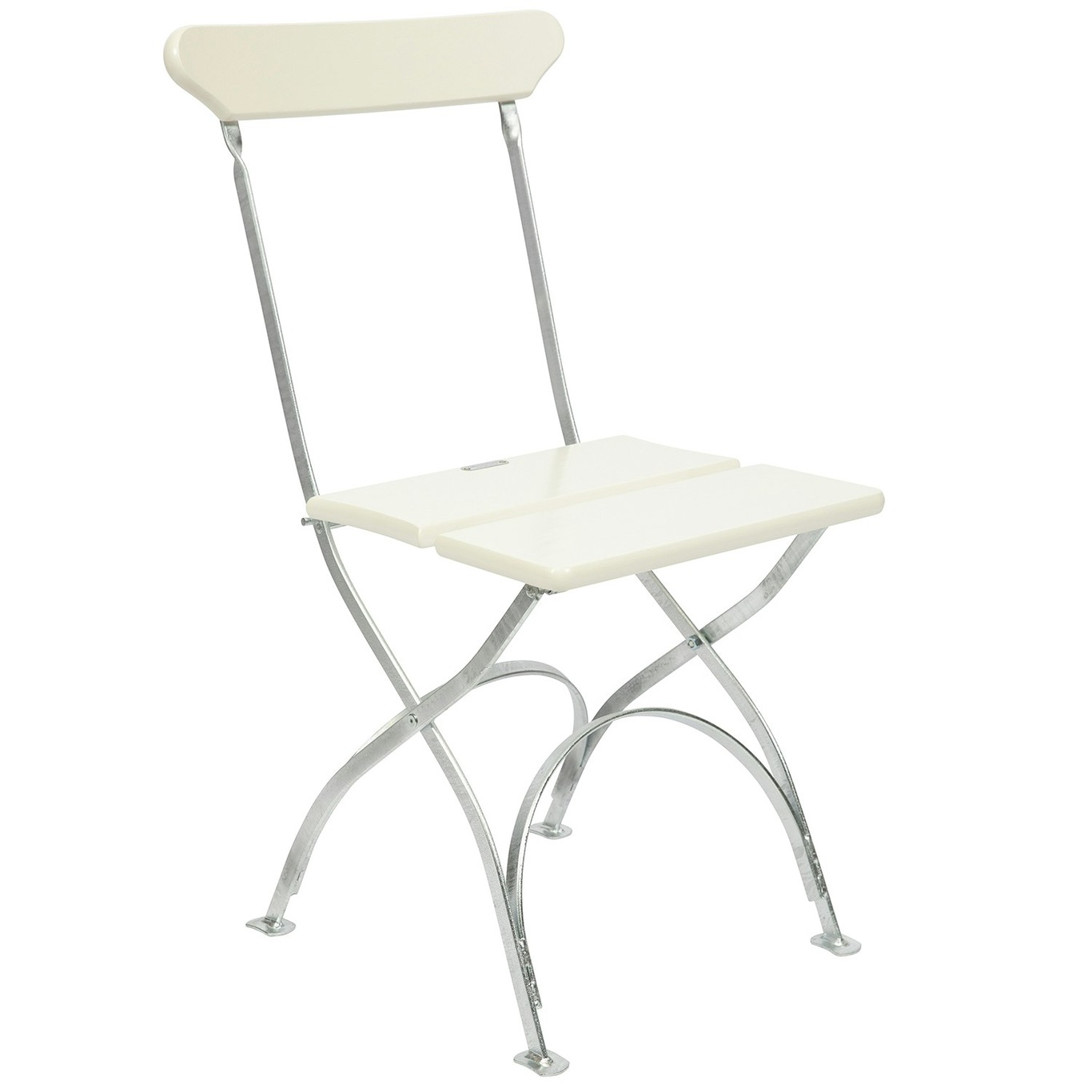 Brewery Chair, White Lacquered Oak / Hot Galvanized Steel